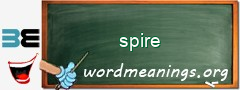 WordMeaning blackboard for spire